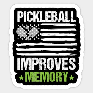 Playing Pickleball Improves Memory,Racquetbal Players Dink Sticker